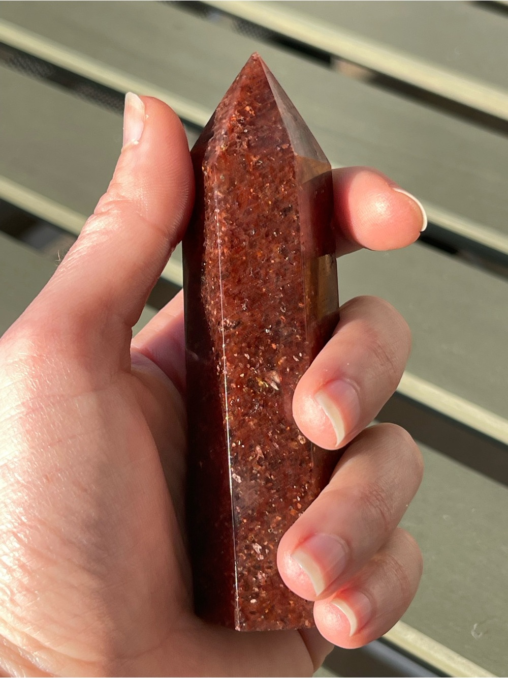 Red Strawberry Quartz Tower